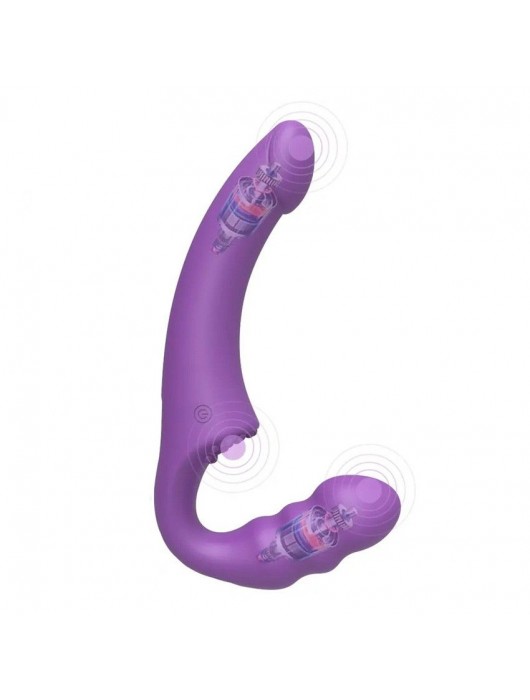Фиолетовый безремневой страпон Straples Strap-On Dildo - Erokay - купить с доставкой в Белгороде