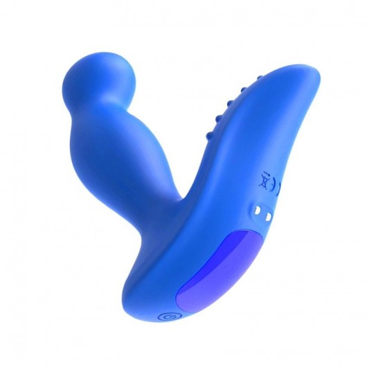 Синий вибромассажер простаты 3,5’’ Remote Control P-spot Massager - 12,5 см. - Erokay - в Белгороде купить с доставкой