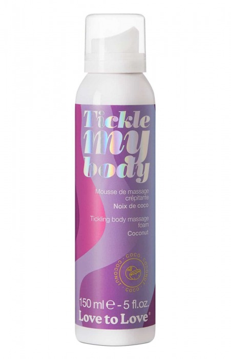 Массажная хрустящая пенка Tickle My Body Coconut с ароматом кокоса - 150 мл. - Love to Love - купить с доставкой в Белгороде