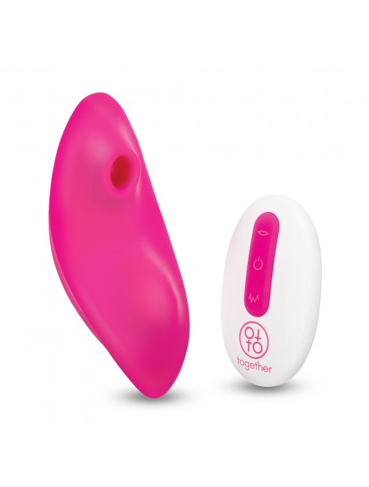 Розовый клиторальный вибромассажер Suck n’ Go - Together Toy