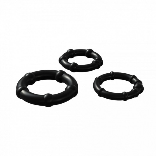 Набор из 3 черных эрекционных колец Babooom Ring Set - Adrien Lastic - в Белгороде купить с доставкой