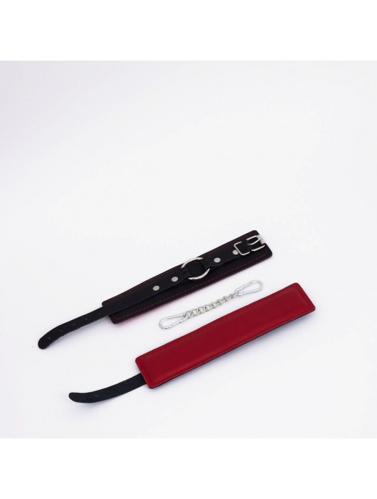 Черно-красные кожаные оковы - Crazy Handmade - купить с доставкой в Белгороде