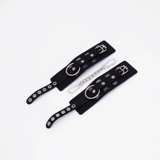 Черные кожаные наручники Sex - Crazy Handmade - купить с доставкой в Белгороде