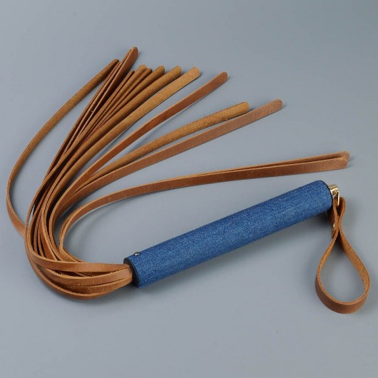 Плеть с джинсовой ручкой «Дикий Запад» - 60 см. - Sitabella - купить с доставкой в Белгороде