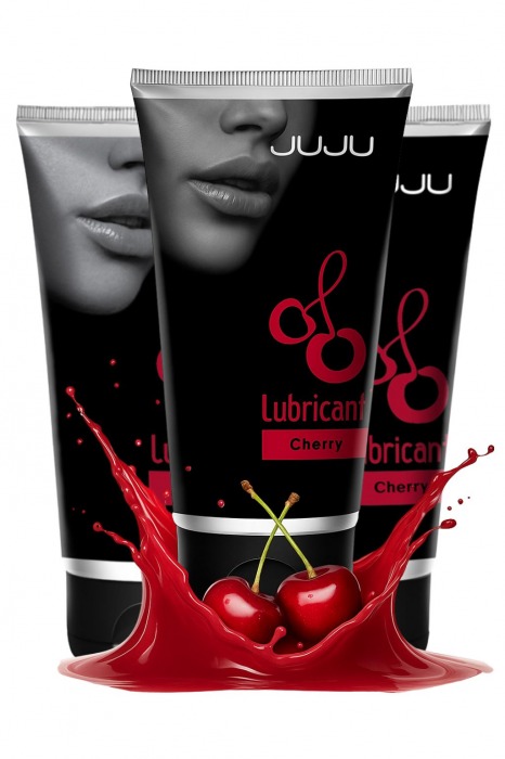 Набор из 3 съедобных лубрикантов JUJU со вкусом вишни - JuJu - купить с доставкой в Белгороде