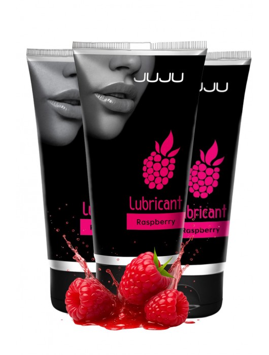 Набор из 3 съедобных лубрикантов JUJU со вкусом малины - JuJu - купить с доставкой в Белгороде