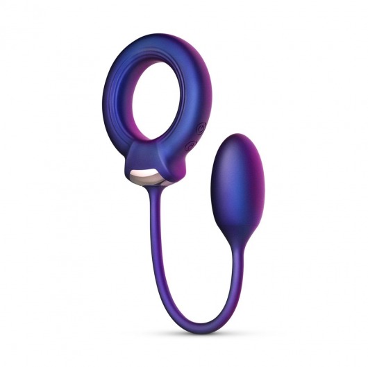 Фиолетовое эрекционное виброкольцо с анальным шариком Eclipse - ONE DC B.V. - в Белгороде купить с доставкой