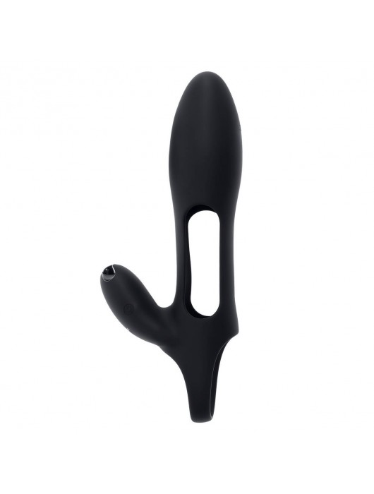 Черная насадка на пенис с вибрацией Nautilus - Zero Tolerance - в Белгороде купить с доставкой