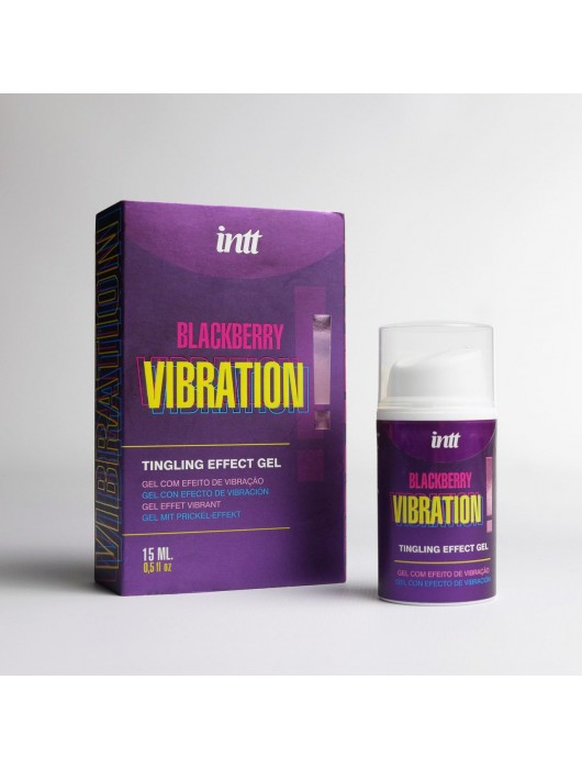 Стимулирующий гель с эффектом вибрации Blackberry Vibration - 15 мл. - INTT - купить с доставкой в Белгороде