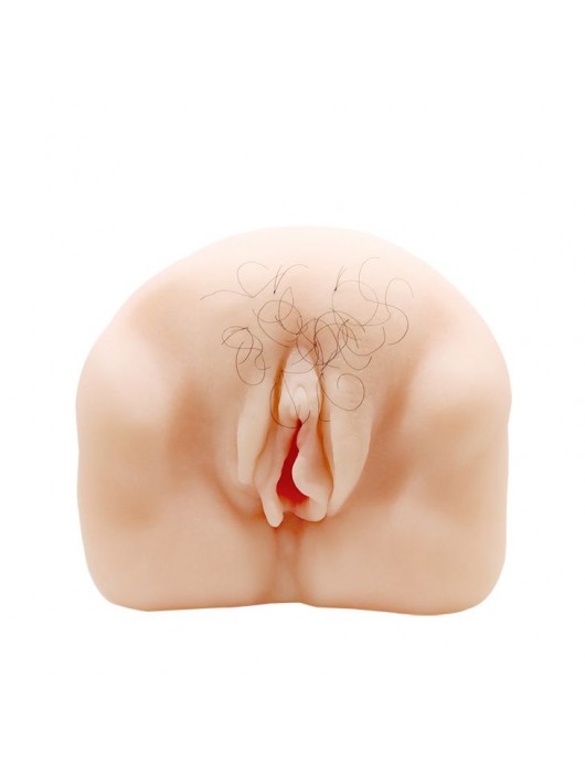 Телесный мастурбатор-вагина с оволосением и вибрацией - Baile - в Белгороде купить с доставкой