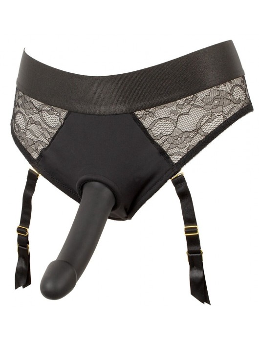 Черный женский страпон Strap-on Set: трусики и насадка - Orion - купить с доставкой в Белгороде