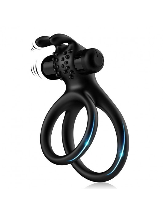 Черное эрекционное виброкольцо с подхватом мошонки Stay Hard - Boys of Toys - в Белгороде купить с доставкой