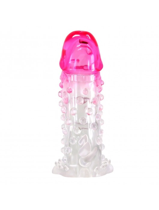 Прозрачно-розовая насадка на пенис Wilford - 13,5 см. - Baile - в Белгороде купить с доставкой