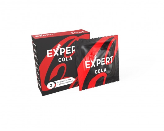 Презервативы с ароматом колы Expert Cola - 3 шт. - Expert - купить с доставкой в Белгороде