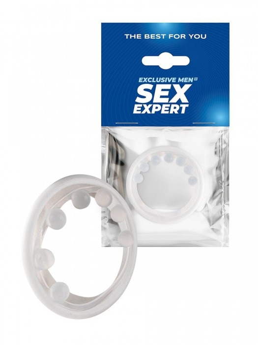 Эрекционное кольцо с мягкой стимулирующей насадкой - Sex Expert - в Белгороде купить с доставкой