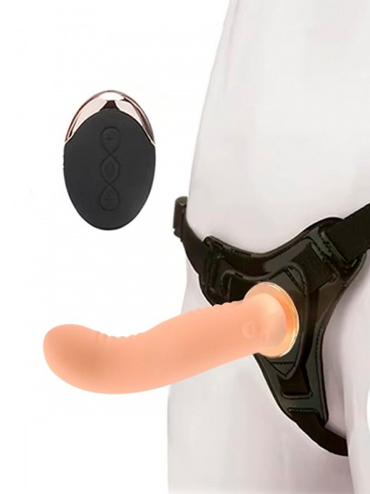 Женский вибрострапон со съемной насадкой и пультом ДУ - Erokay - купить с доставкой в Белгороде