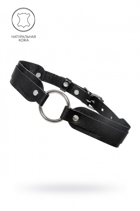 Черный кожаный чокер-ошейник со скруглёнными углами - Pecado - купить с доставкой в Белгороде