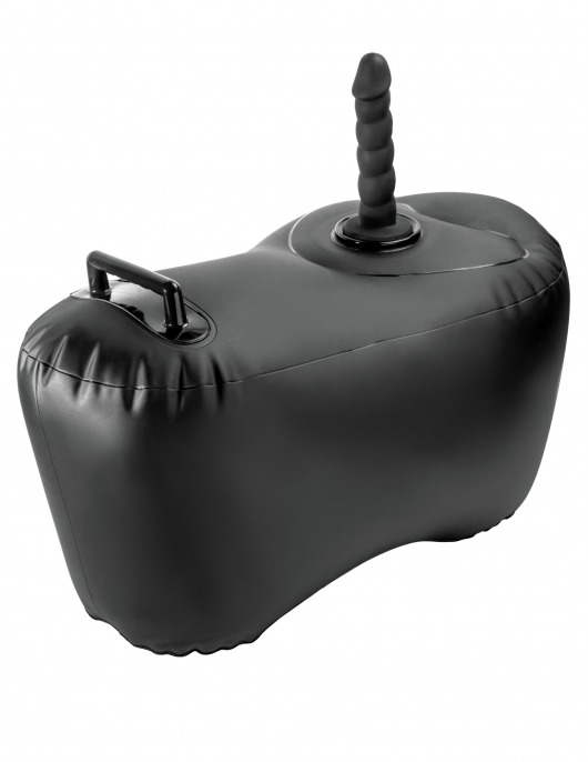 Черное надувное кресло с платформой для фиксации дилдо Body Dock Inflatable Love Seat - Pipedream - купить с доставкой в Белгороде