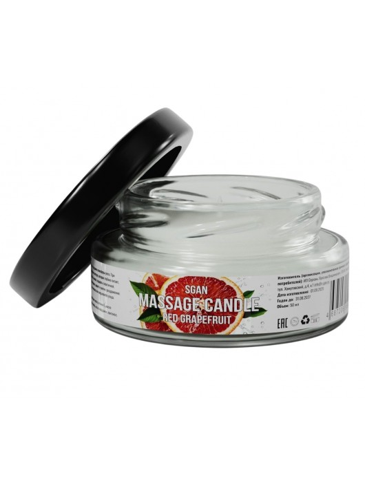 Массажная свеча «Красный грейпфрут» - 50 мл. - SGAN - купить с доставкой в Белгороде