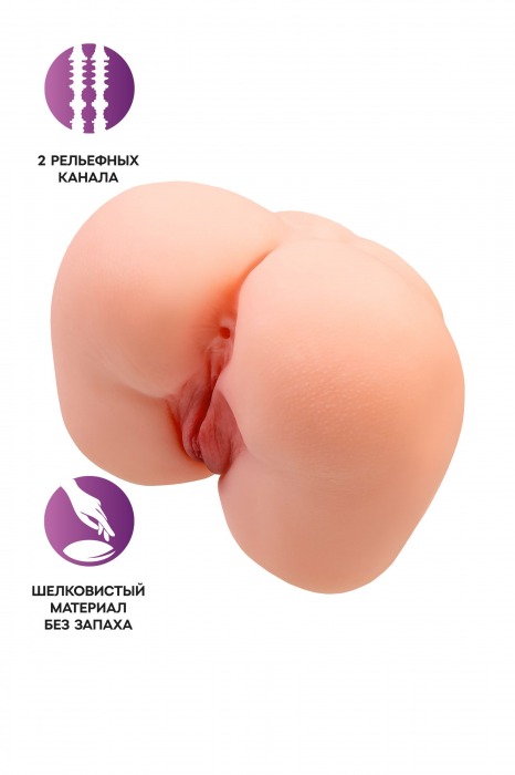 Реалистичный мастурбатор-попка с 2 любовными входами - No Name - в Белгороде купить с доставкой