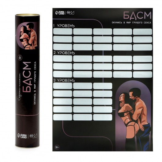 Плакат для двоих со скретч-слоем «БДСМ» - Сима-Ленд - купить с доставкой в Белгороде