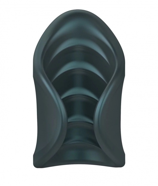 Серый сквозной мастурбатор с вибрацией Manwan Starter - Manwan - в Белгороде купить с доставкой