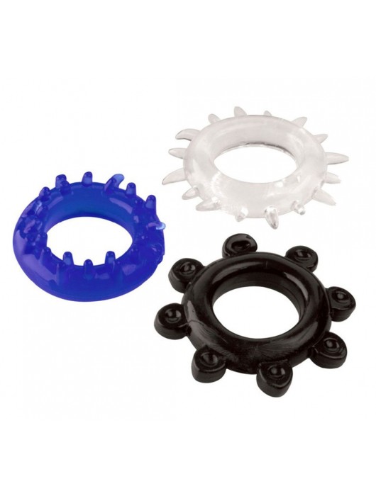 Набор из 3 эрекционных колец разного цвета и рельефа - Boys of Toys - в Белгороде купить с доставкой