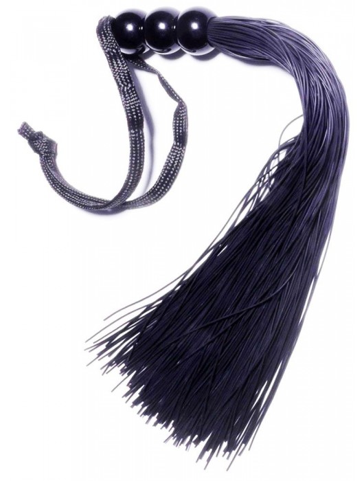 Черная силиконовая плетка - 25,4 см. - Boys of Toys - купить с доставкой в Белгороде