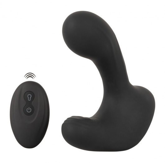 Черная анальная вибропробка с функцией расширения RC Butt Plug with 3 functions - Orion - в Белгороде купить с доставкой