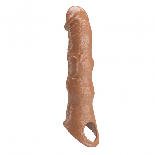 Карамельный фаллоудлинитель с 3 вставками - 28 см. - Baile - в Белгороде купить с доставкой