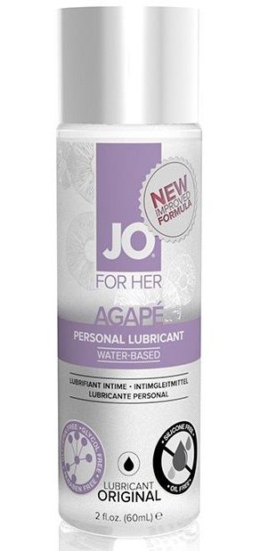 Лубрикант на водной основе для женщин JO AGAPE LUBRICANT ORIGINAL - 60 мл. - System JO - купить с доставкой в Белгороде