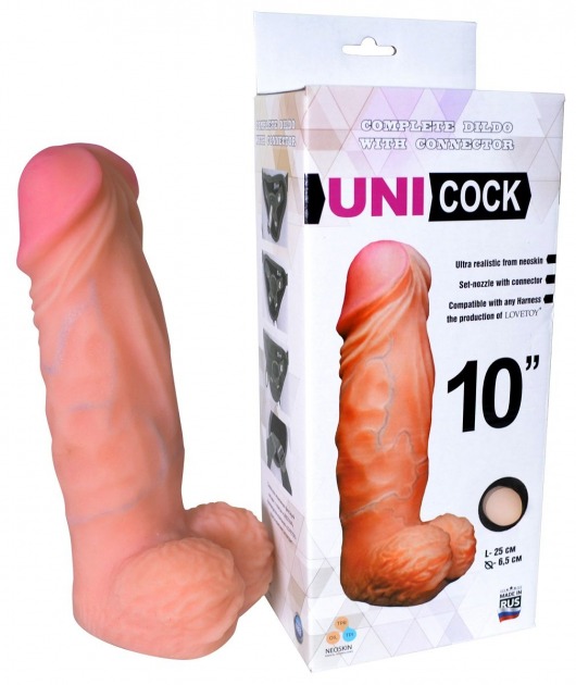 Фаллическая насадка Харнесс UNICOCK 10  - 25 см. - LOVETOY (А-Полимер) - купить с доставкой в Белгороде