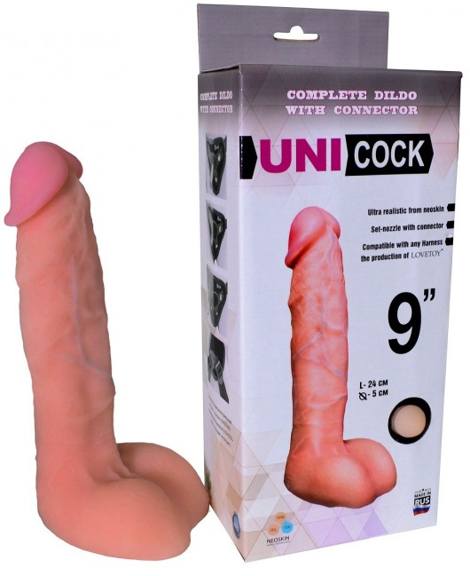 Фаллическая насадка Харнесс UNICOCK 9  - 24 см. - LOVETOY (А-Полимер) - купить с доставкой в Белгороде