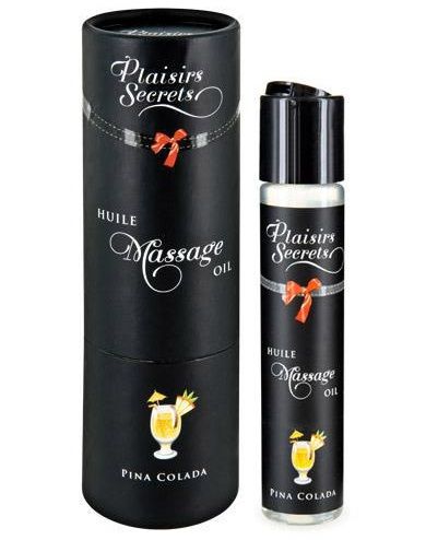 Массажное масло с ароматом пина колады Huile de Massage Gourmande Pina Colada - 59 мл. - Plaisir Secret - купить с доставкой в Белгороде