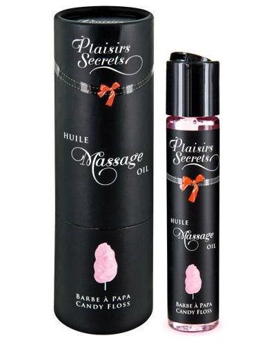 Массажное масло с ароматом сладкой ваты Huile de Massage Gourmande Barbe à Papa - 59 мл. - Plaisir Secret - купить с доставкой в Белгороде