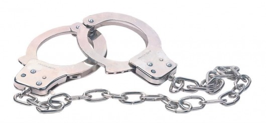 Наручники из металла с длинной цепочкой CHROME HANDCUFFS METAL HANDCUFFS W. KEY - NMC - купить с доставкой в Белгороде