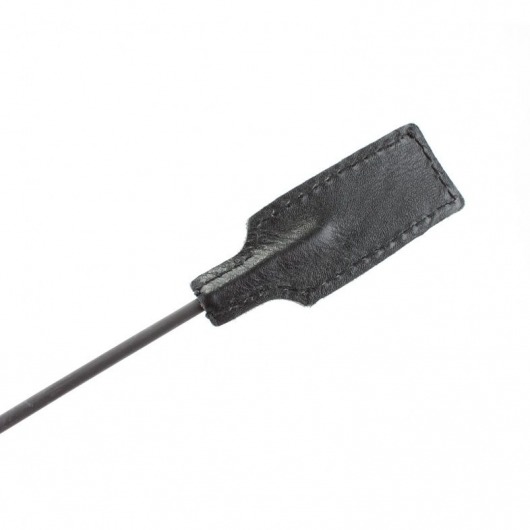 Чёрный профессиональный стек с золотистой рукоятью - 73 см. - БДСМ Арсенал - купить с доставкой в Белгороде