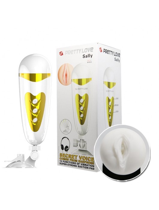 Мега-мастурбатор вагина Sally с вибрацией и голосом - Baile - в Белгороде купить с доставкой