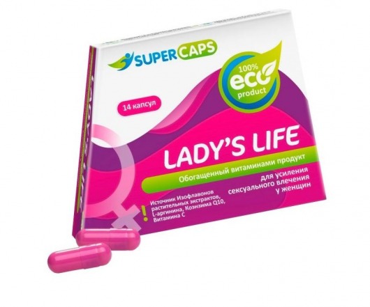 Возбуждающие капсулы Ladys Life - 14 капсул (0,35 гр.) - SuperCaps - купить с доставкой в Белгороде