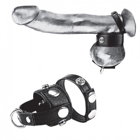 Утяжка для мошонки и пениса Cock Ring With 1  Ball Stretcher And Optional Weight Ring - BlueLine - купить с доставкой в Белгороде