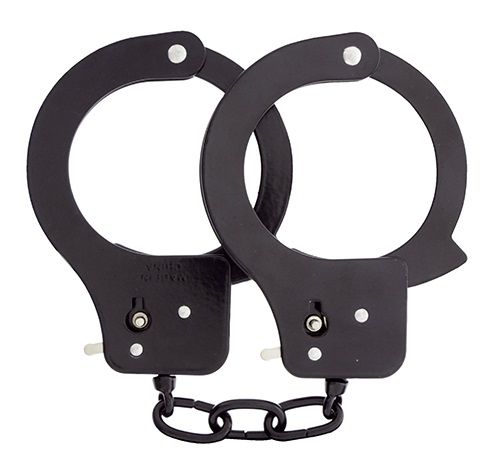 Чёрные наручники из листового металла BONDX METAL CUFFS BLACK - Dream Toys - купить с доставкой в Белгороде