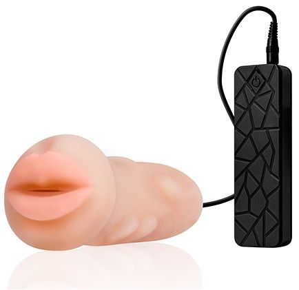 Мастурбатор-ротик с вибрацией REALSTUFF VIBRATING MASTURBATOR MOUTH - Dream Toys - в Белгороде купить с доставкой