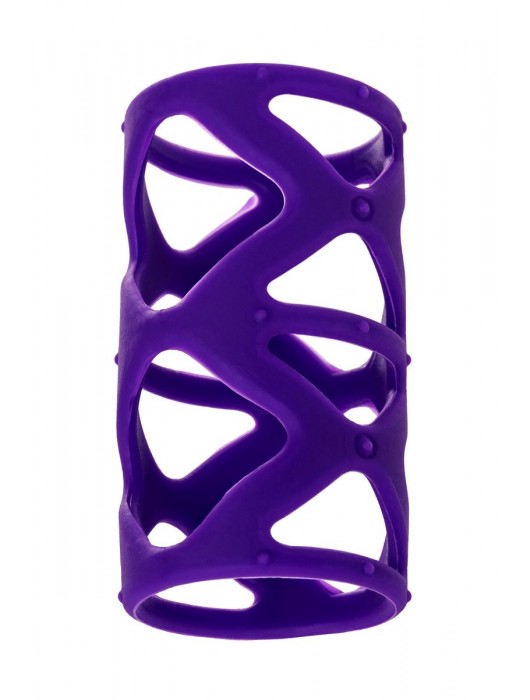 Фиолетовая насадка-сетка на пенис - 7,5 см. - A-toys - в Белгороде купить с доставкой