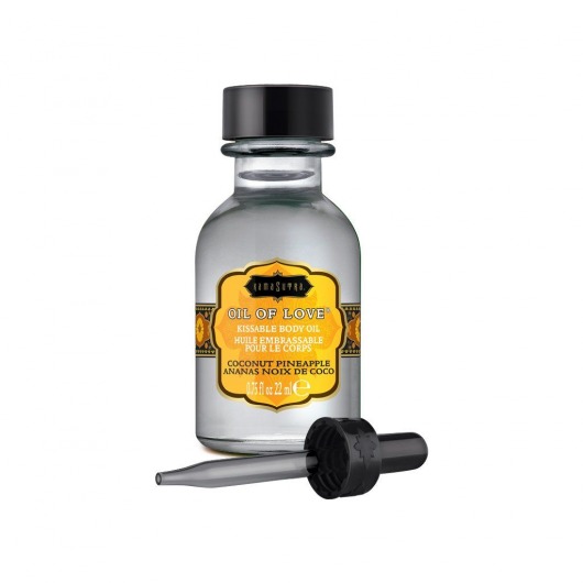 Масло для ласк с ароматом кокоса и ананаса Oil of Love Coconut Pineapple - 22 мл. - Kama Sutra - купить с доставкой в Белгороде