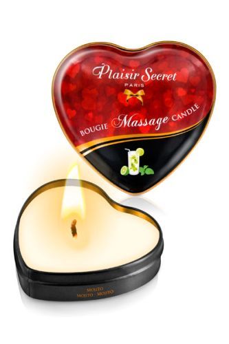 Массажная свеча с ароматом мохито Bougie Massage Candle - 35 мл. - Plaisir Secret - купить с доставкой в Белгороде