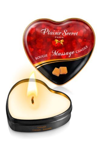 Массажная свеча с ароматом карамели Bougie Massage Candle - 35 мл. - Plaisir Secret - купить с доставкой в Белгороде
