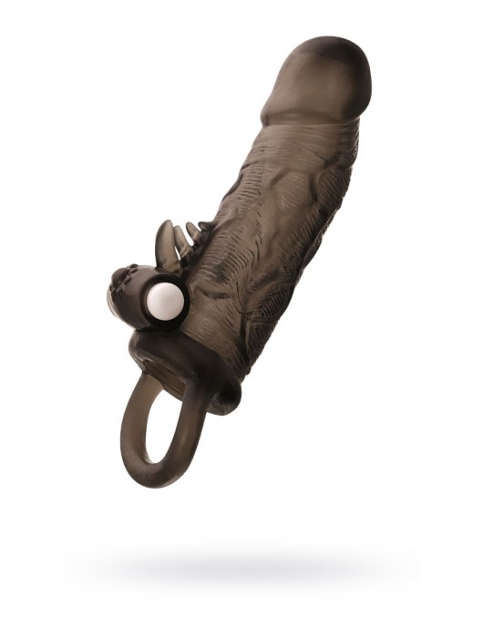 Чёрная насадка на пенис Toyfa XLover с вибрацией - ToyFa - в Белгороде купить с доставкой