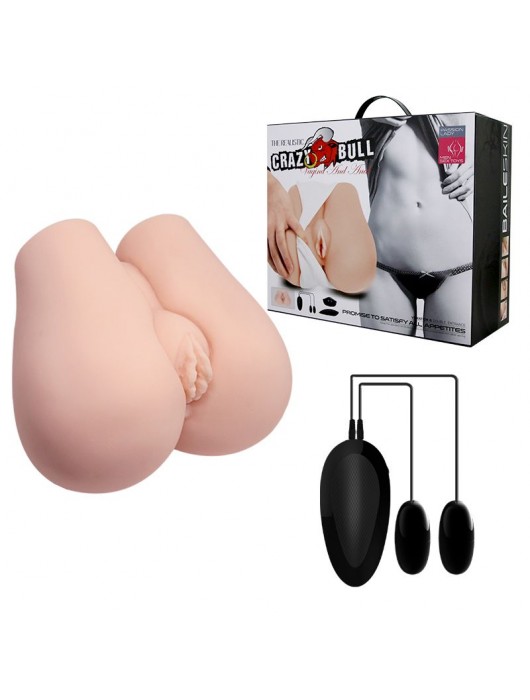 Реалистичный мастурбатор с вибрацией и двумя тоннелями - вагиной и анусом - Baile - в Белгороде купить с доставкой