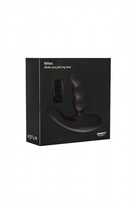 Черный силиконовый стимулятор простаты Levett Nitoc с пультом ДУ - Levett - в Белгороде купить с доставкой