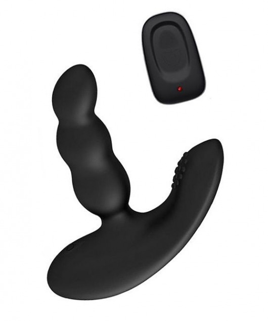Черный силиконовый стимулятор простаты Levett Nitoc с пультом ДУ - Levett - в Белгороде купить с доставкой
